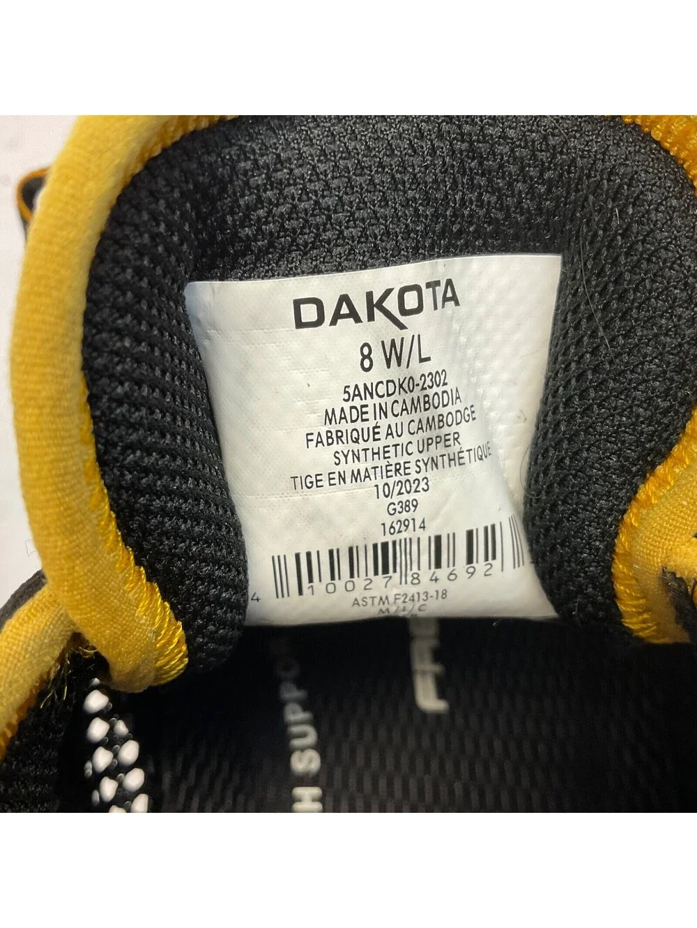 Dakota Men's Low-Cut Aluminum Toe Composite Plate Safety Shoes 2302 Black 8W/L
